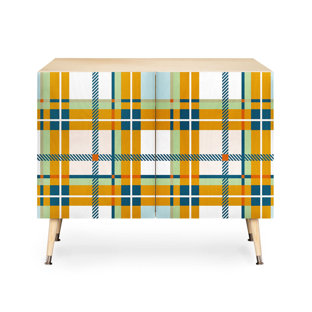 Marta Barragan Camarasa Warm Plaid Fusion Credenza