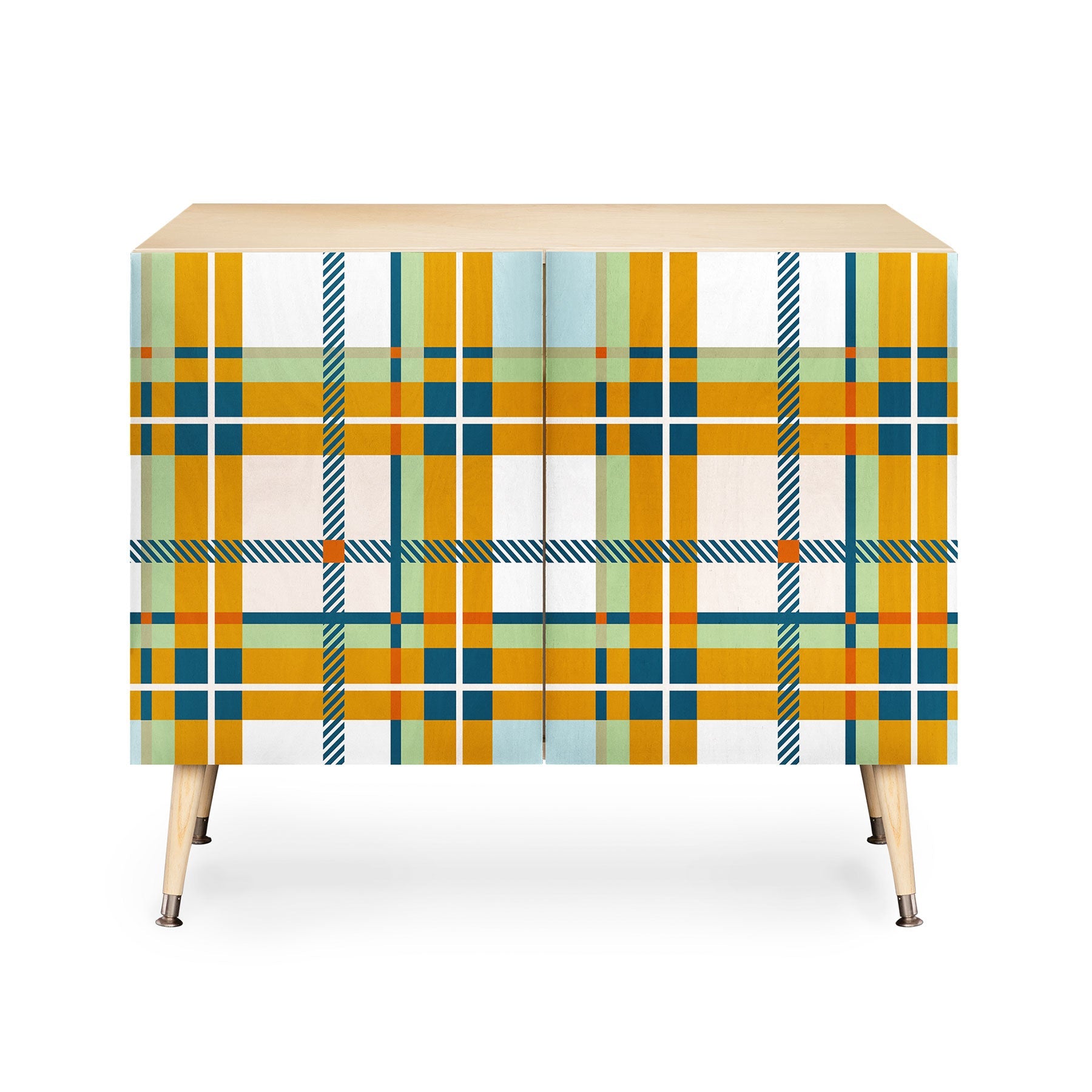 Marta Barragan Camarasa Warm Plaid Fusion Credenza