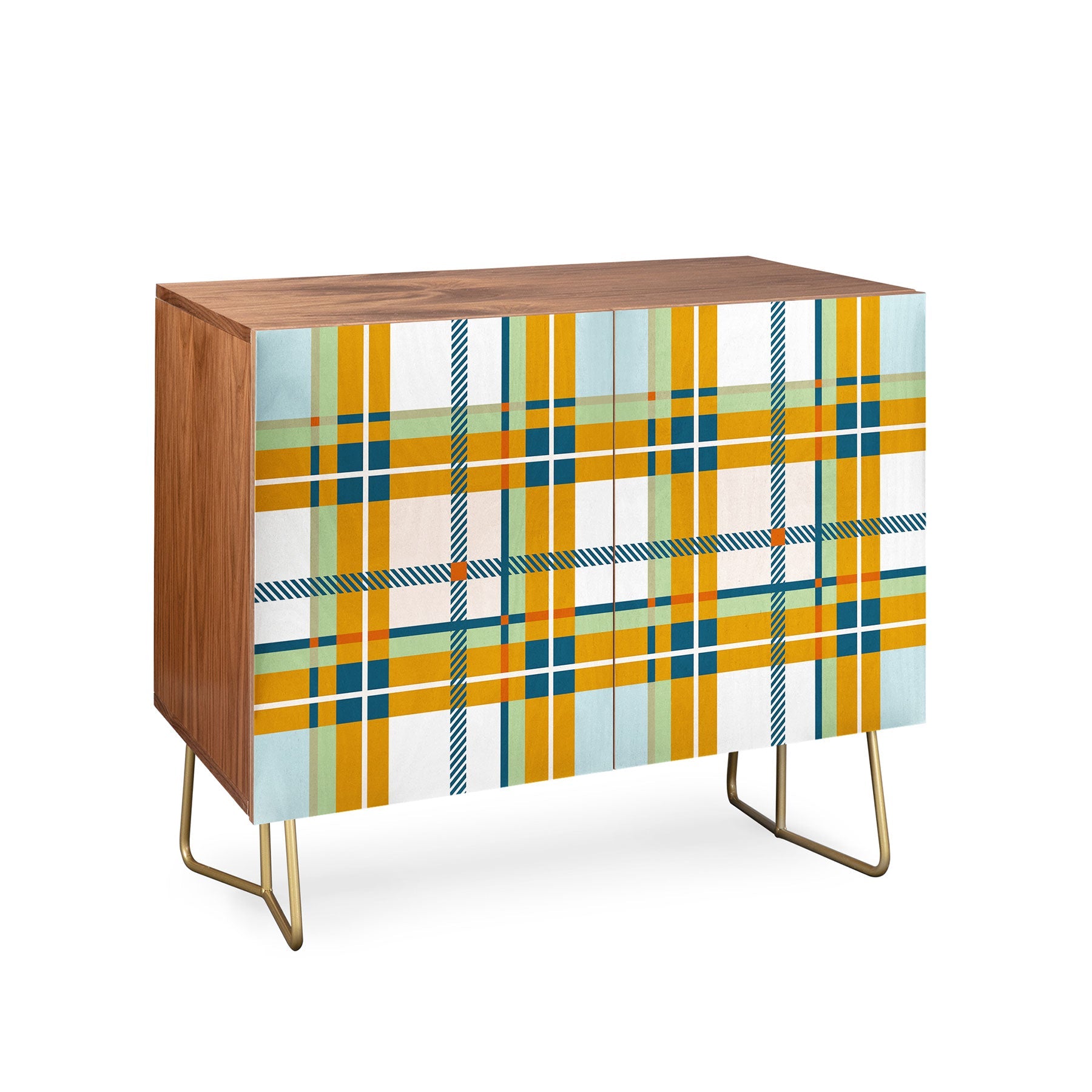 Marta Barragan Camarasa Warm Plaid Fusion Credenza