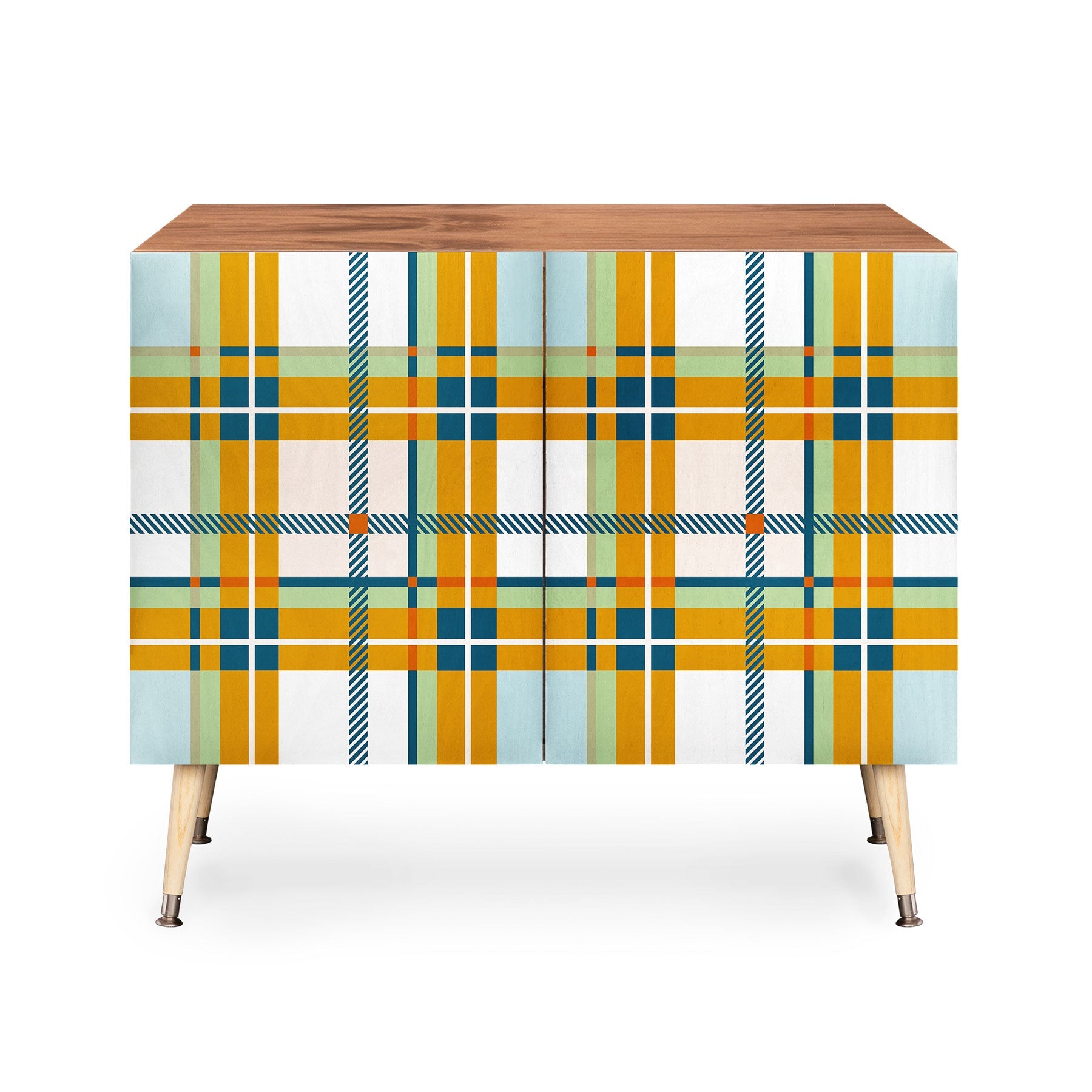 Marta Barragan Camarasa Warm Plaid Fusion Credenza