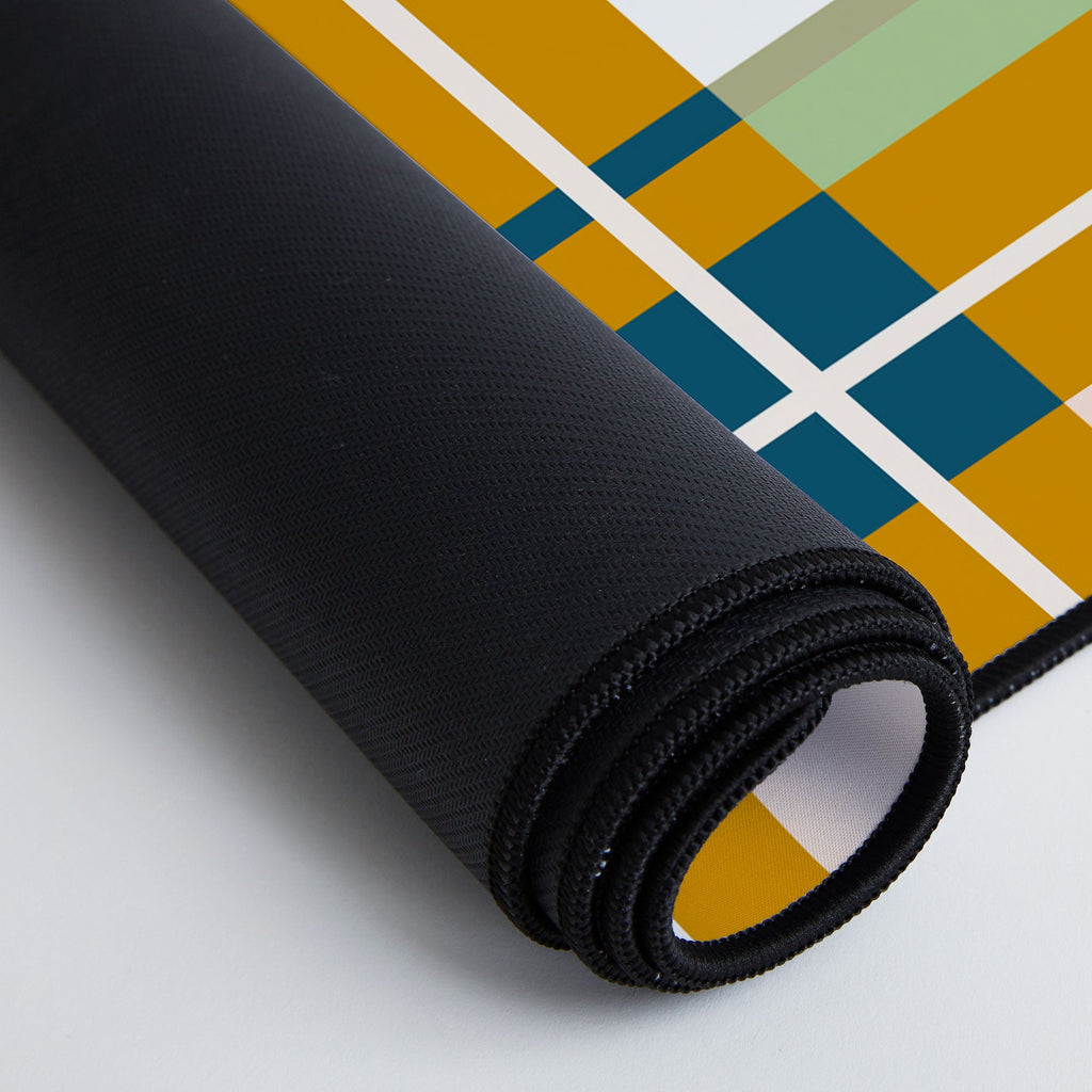 Marta Barragan Camarasa Warm Plaid Fusion Desk Mat