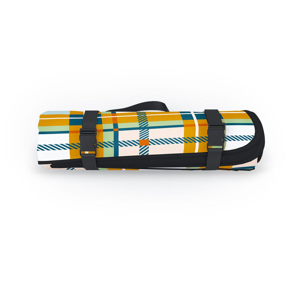 Marta Barragan Camarasa Warm Plaid Fusion Picnic Blanket
