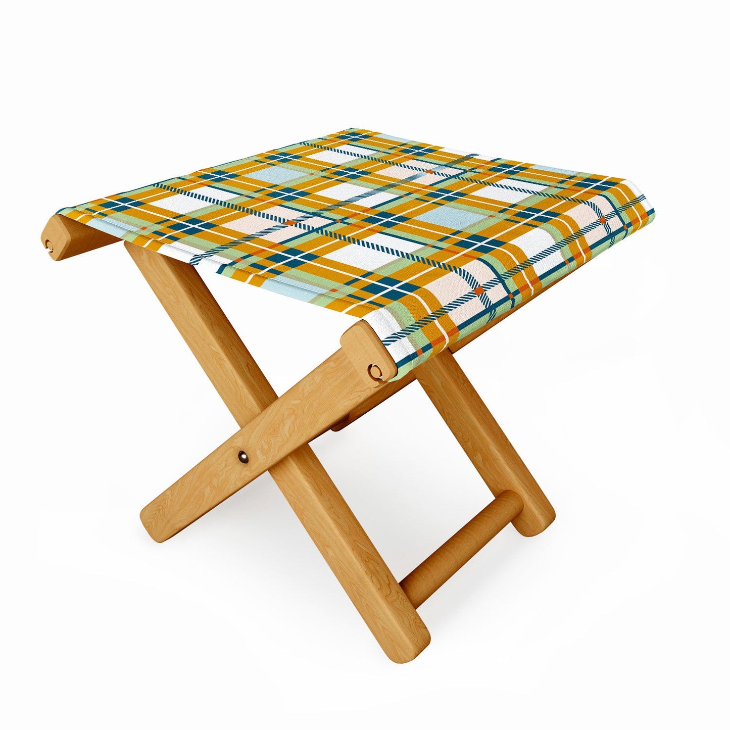 Marta Barragan Camarasa Warm Plaid Fusion Folding Stool