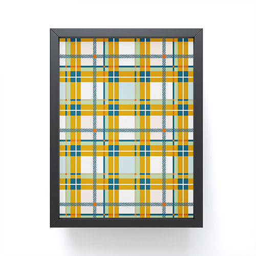 Marta Barragan Camarasa Warm Plaid Fusion Framed Mini Art Print