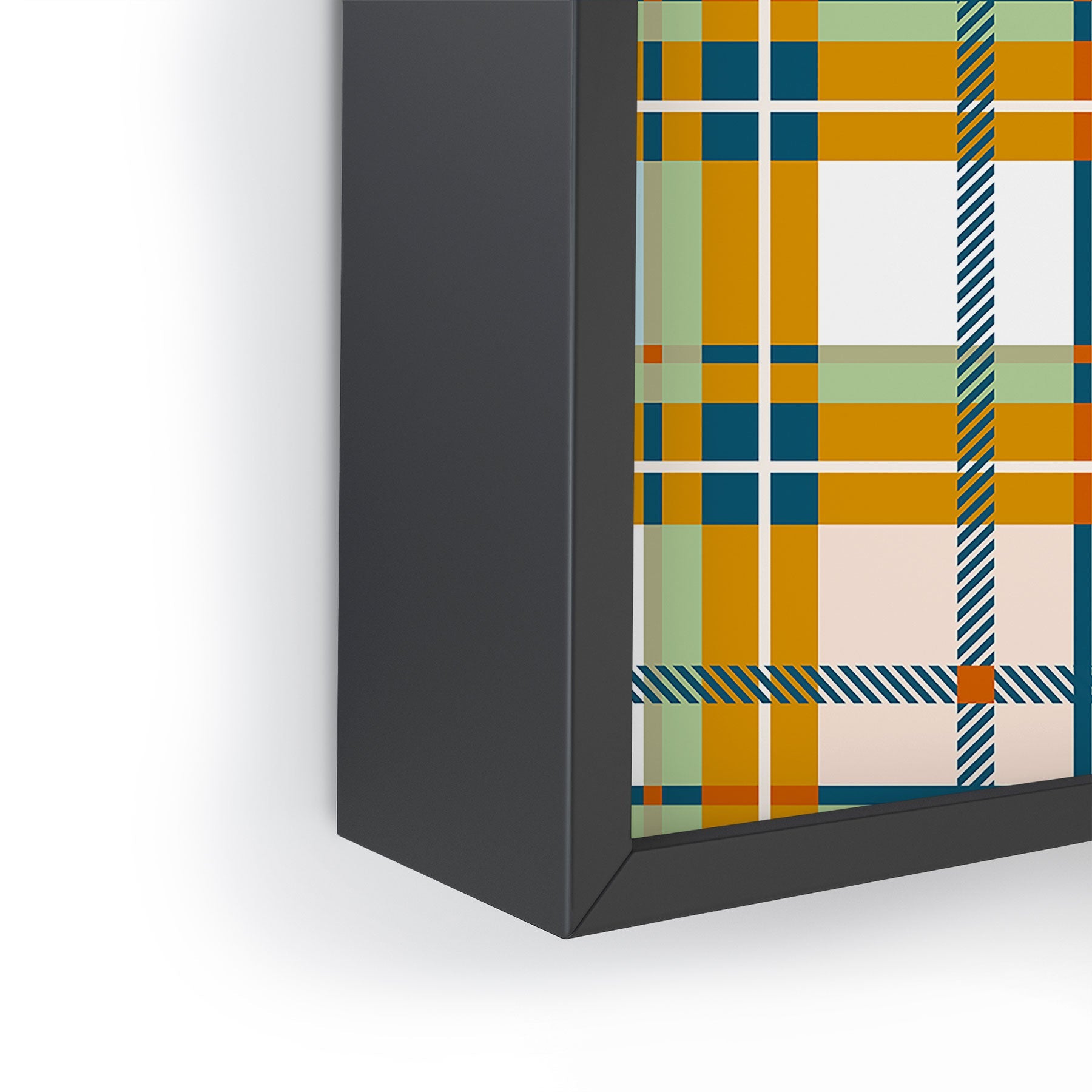 Marta Barragan Camarasa Warm Plaid Fusion Framed Mini Art Print