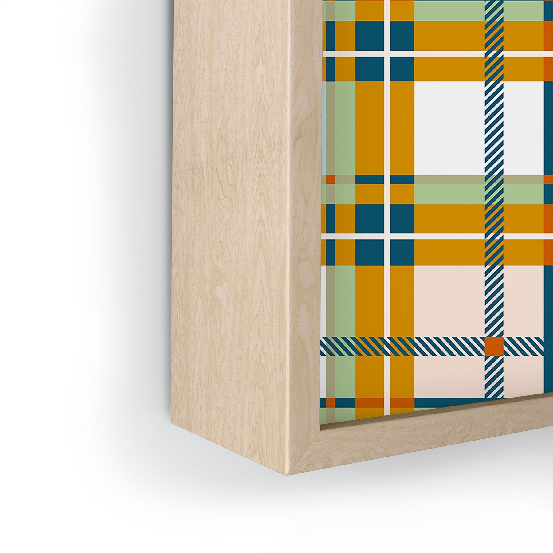 Marta Barragan Camarasa Warm Plaid Fusion Framed Mini Art Print