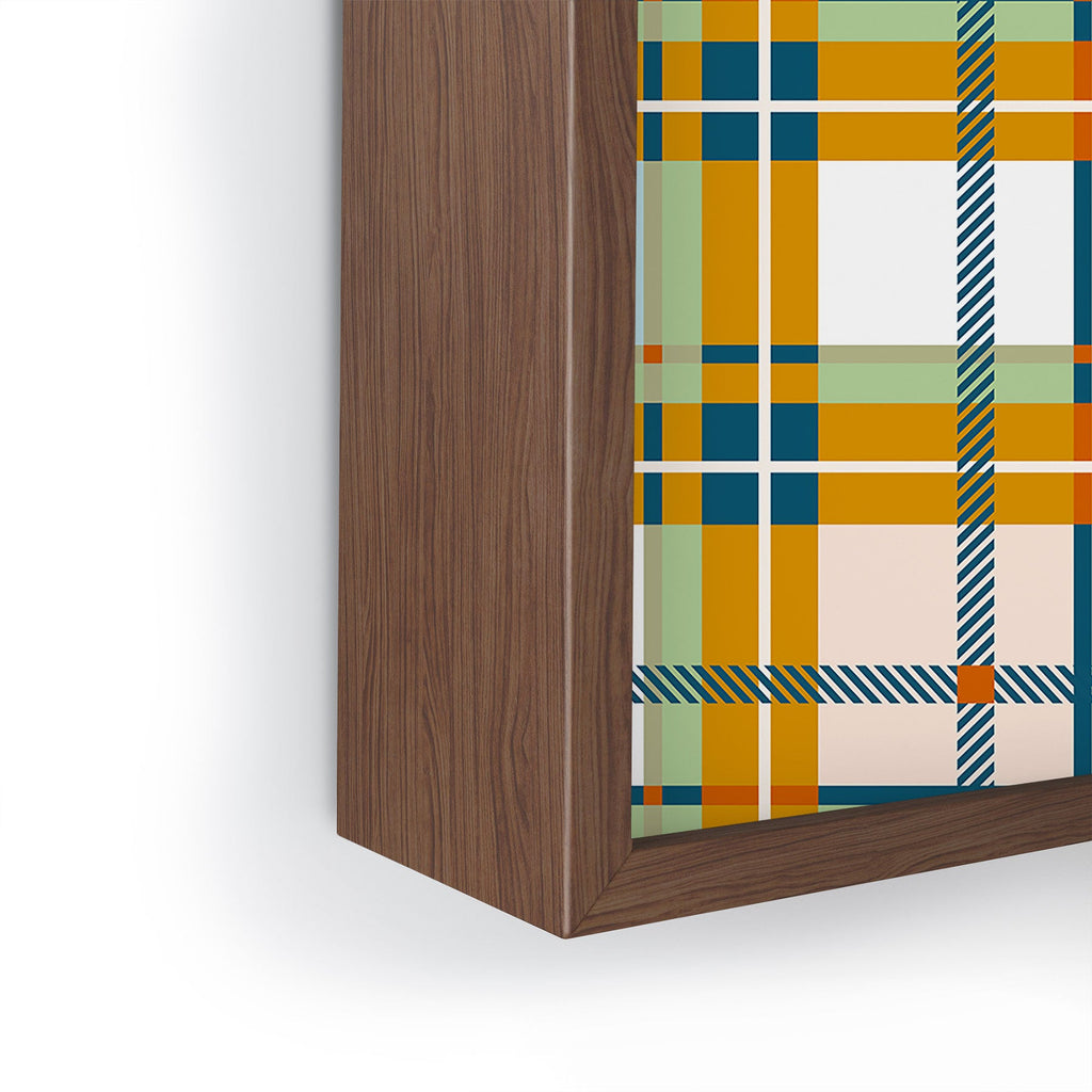 Marta Barragan Camarasa Warm Plaid Fusion Framed Mini Art Print
