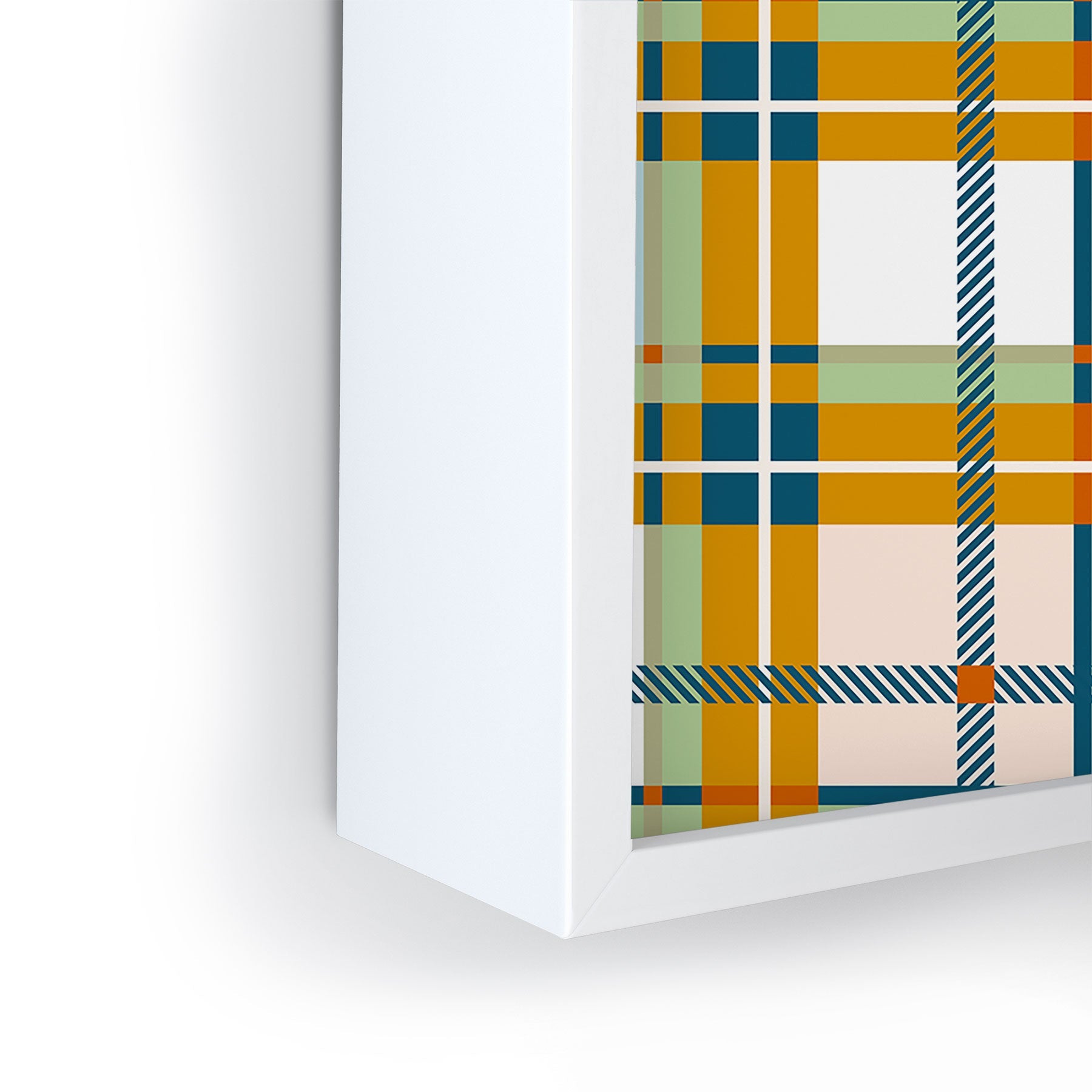 Marta Barragan Camarasa Warm Plaid Fusion Framed Mini Art Print
