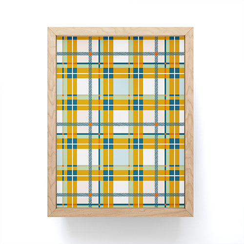 Marta Barragan Camarasa Warm Plaid Fusion Framed Mini Art Print