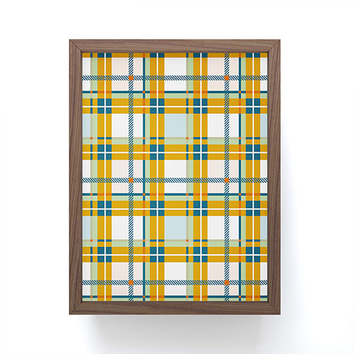 Marta Barragan Camarasa Warm Plaid Fusion Framed Mini Art Print
