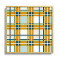 Marta Barragan Camarasa Warm Plaid Fusion Square Metal Framed Art Print
