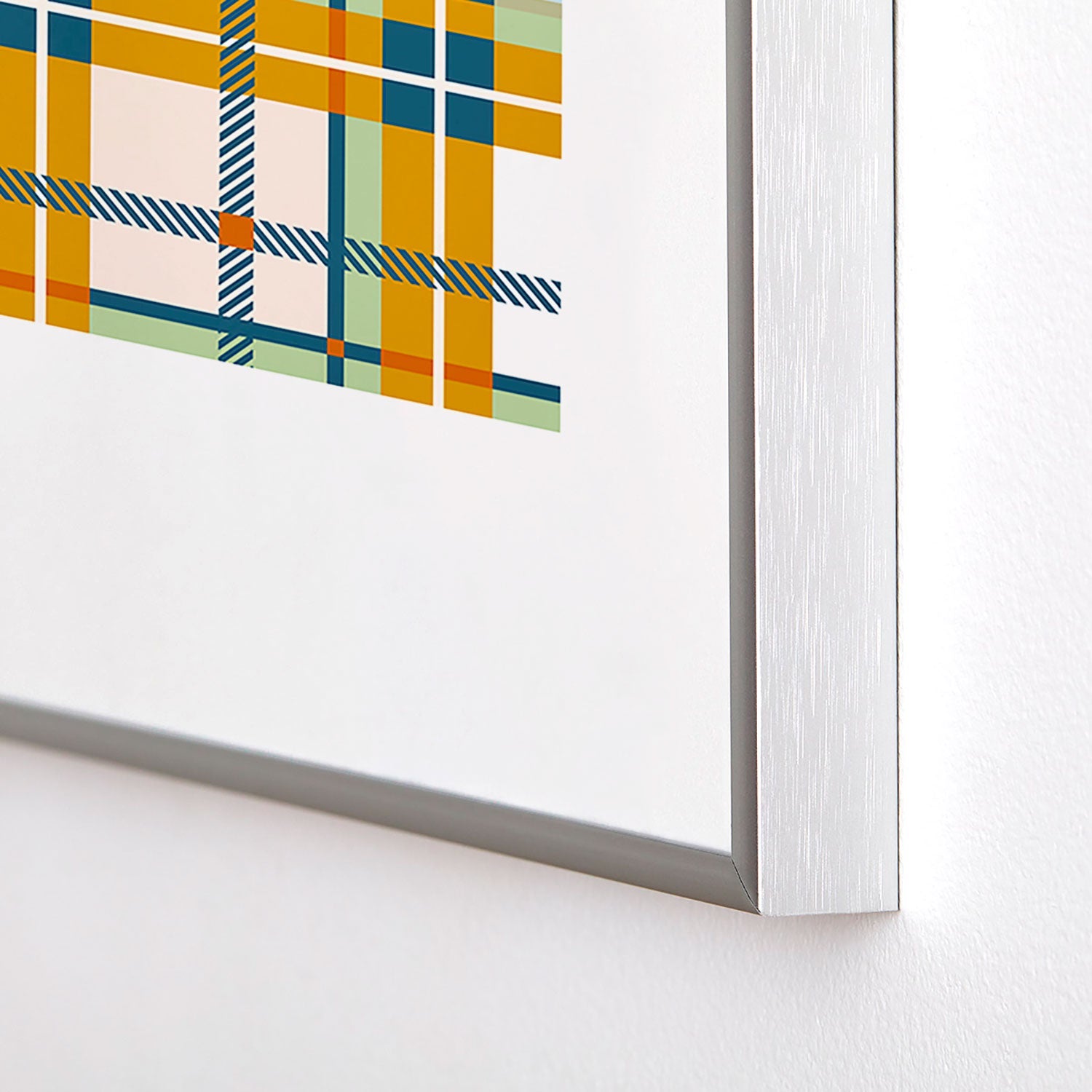 Marta Barragan Camarasa Warm Plaid Fusion Metal Framed Art Print
