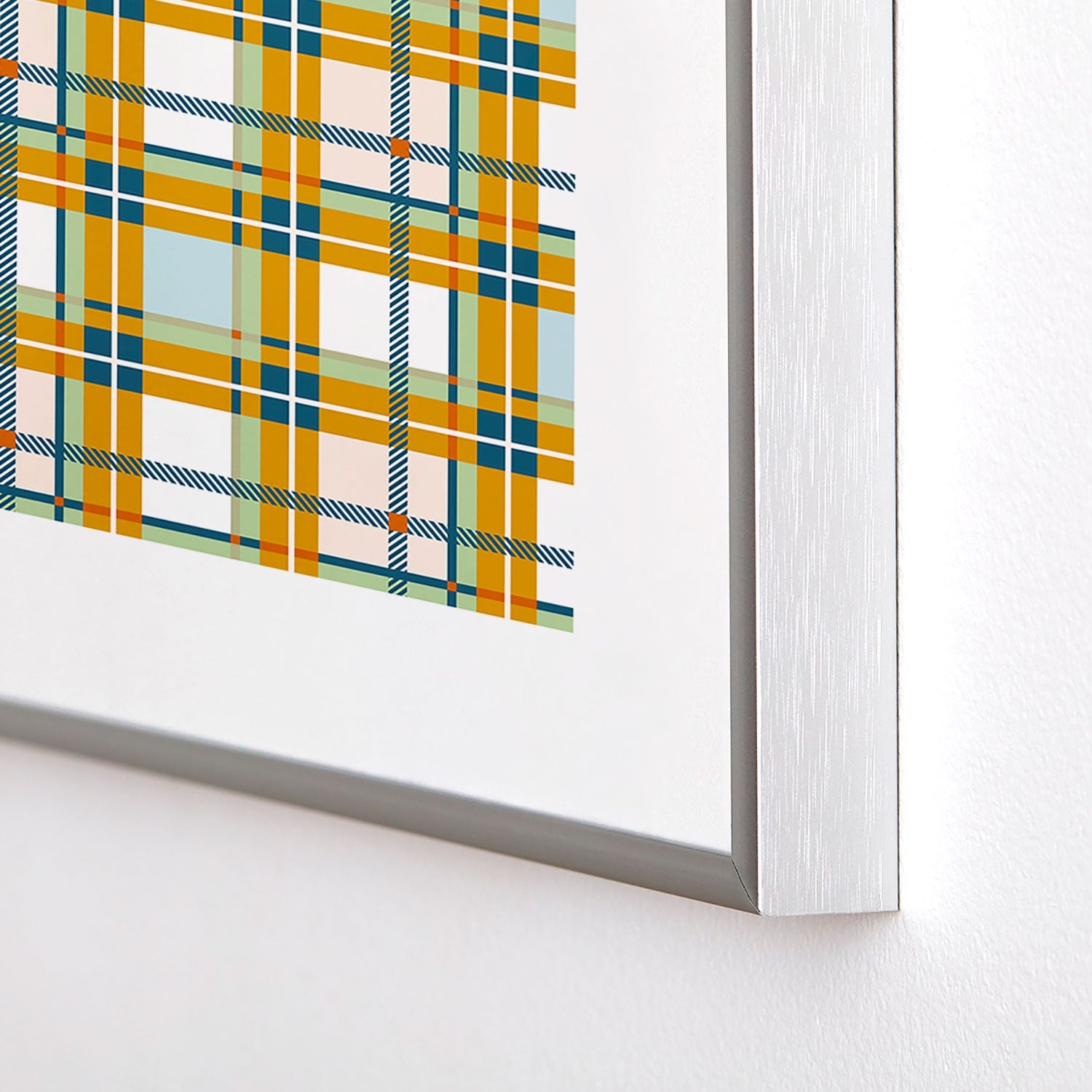 Marta Barragan Camarasa Warm Plaid Fusion Metal Framed Art Print