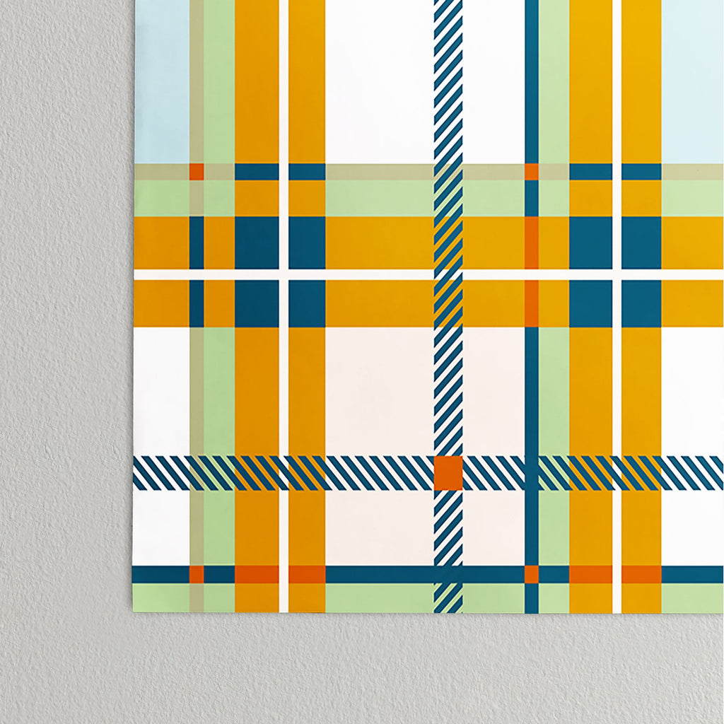 Marta Barragan Camarasa Warm Plaid Fusion Poster