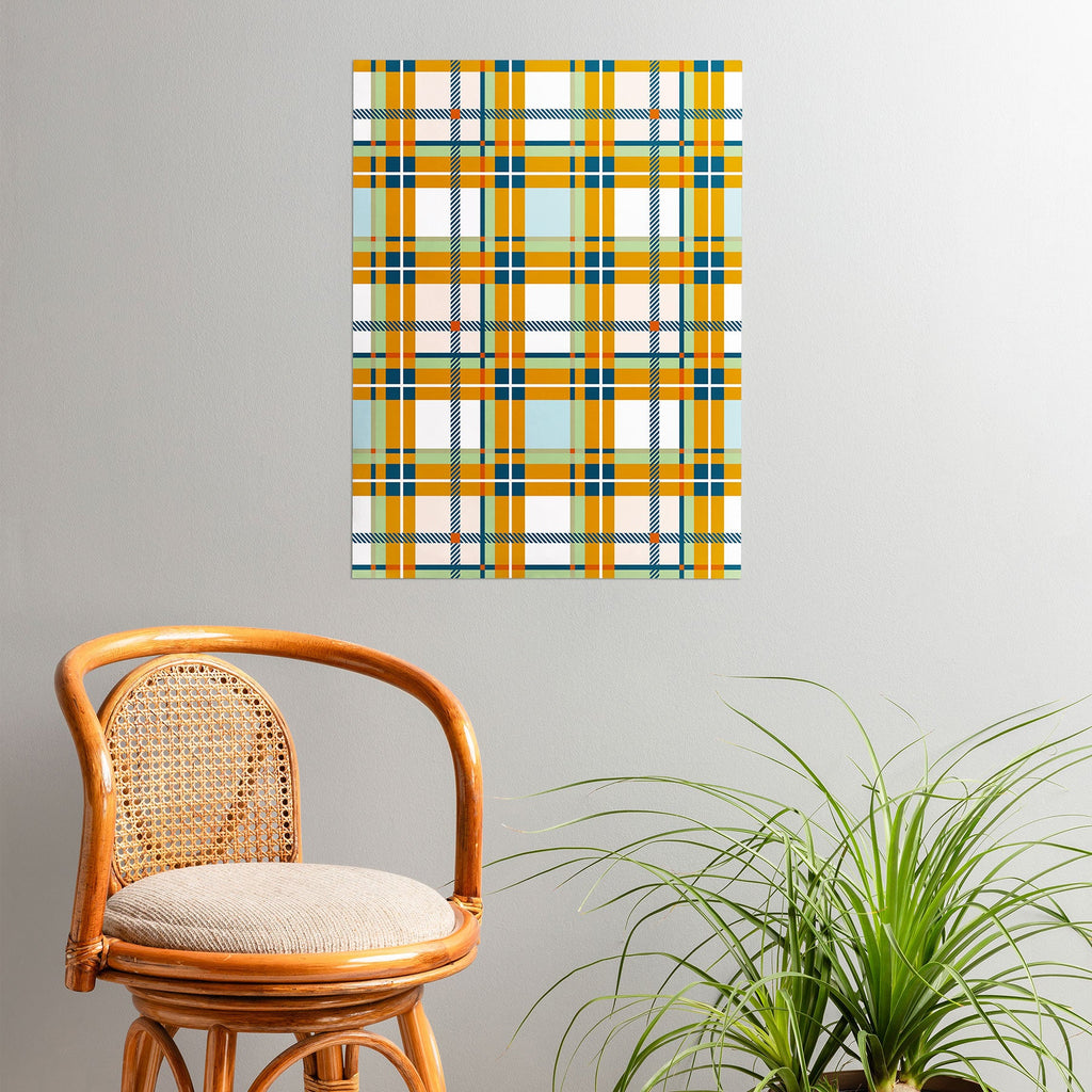 Marta Barragan Camarasa Warm Plaid Fusion Poster