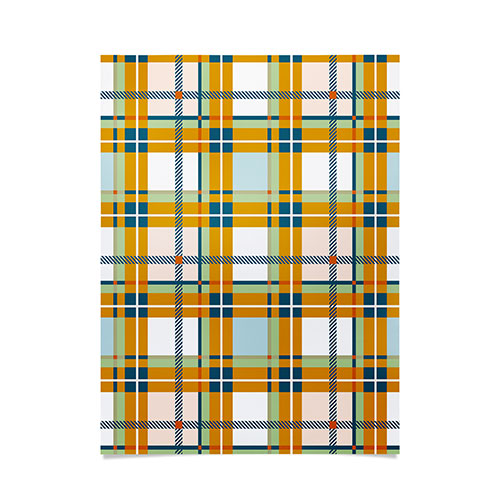Marta Barragan Camarasa Warm Plaid Fusion Poster