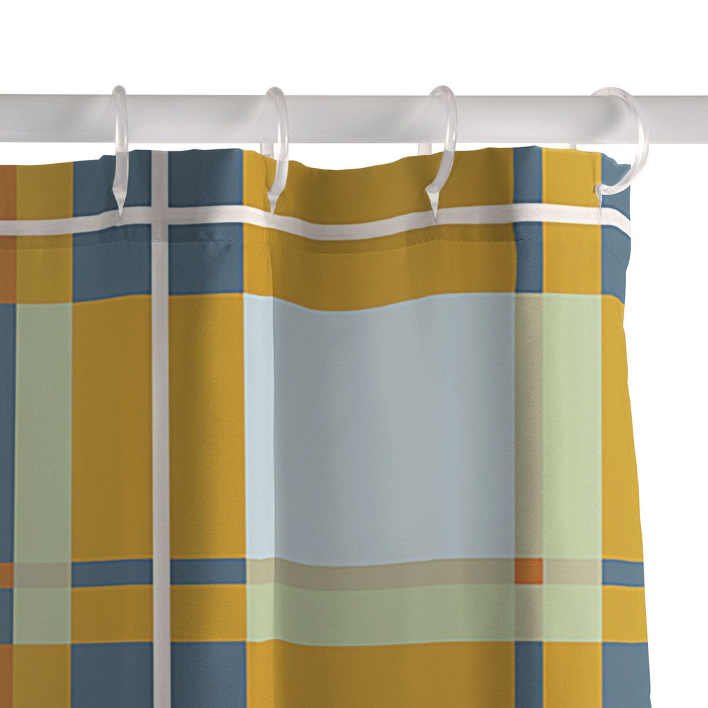 Marta Barragan Camarasa Warm Plaid Fusion Shower Curtain