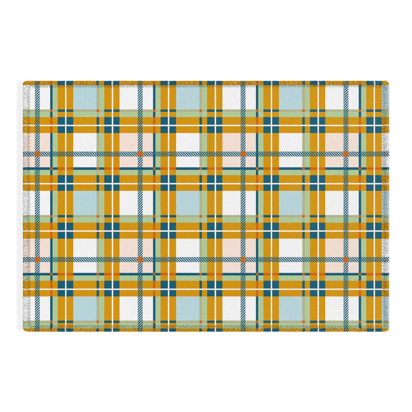 Marta Barragan Camarasa Warm Plaid Fusion Outdoor Rug