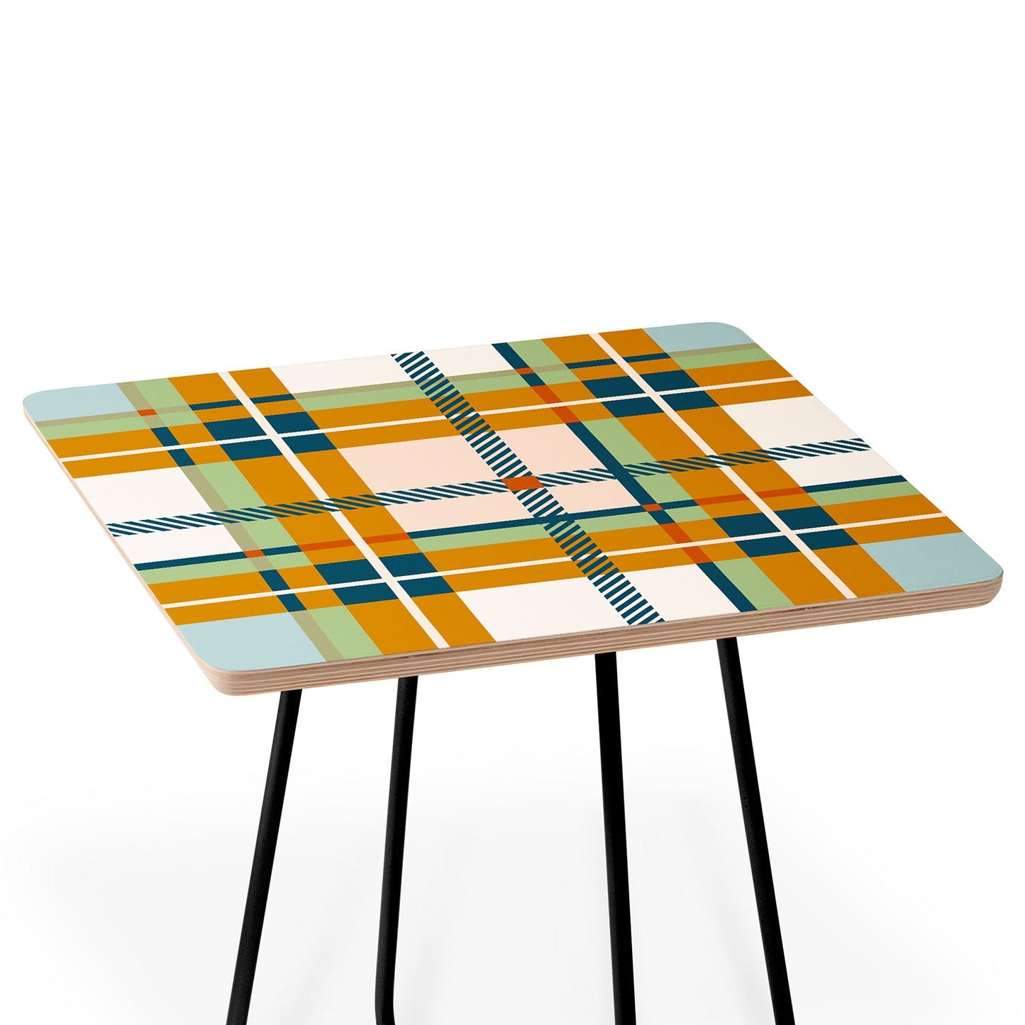 Marta Barragan Camarasa Warm Plaid Fusion Side Table