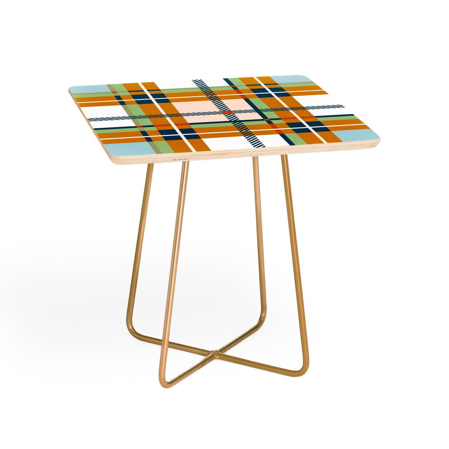 Marta Barragan Camarasa Warm Plaid Fusion Side Table