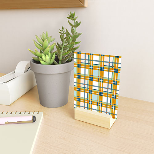Marta Barragan Camarasa Warm Plaid Fusion Mini Art Print