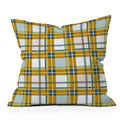 Marta Barragan Camarasa Warm Plaid Fusion Outdoor Throw Pillow