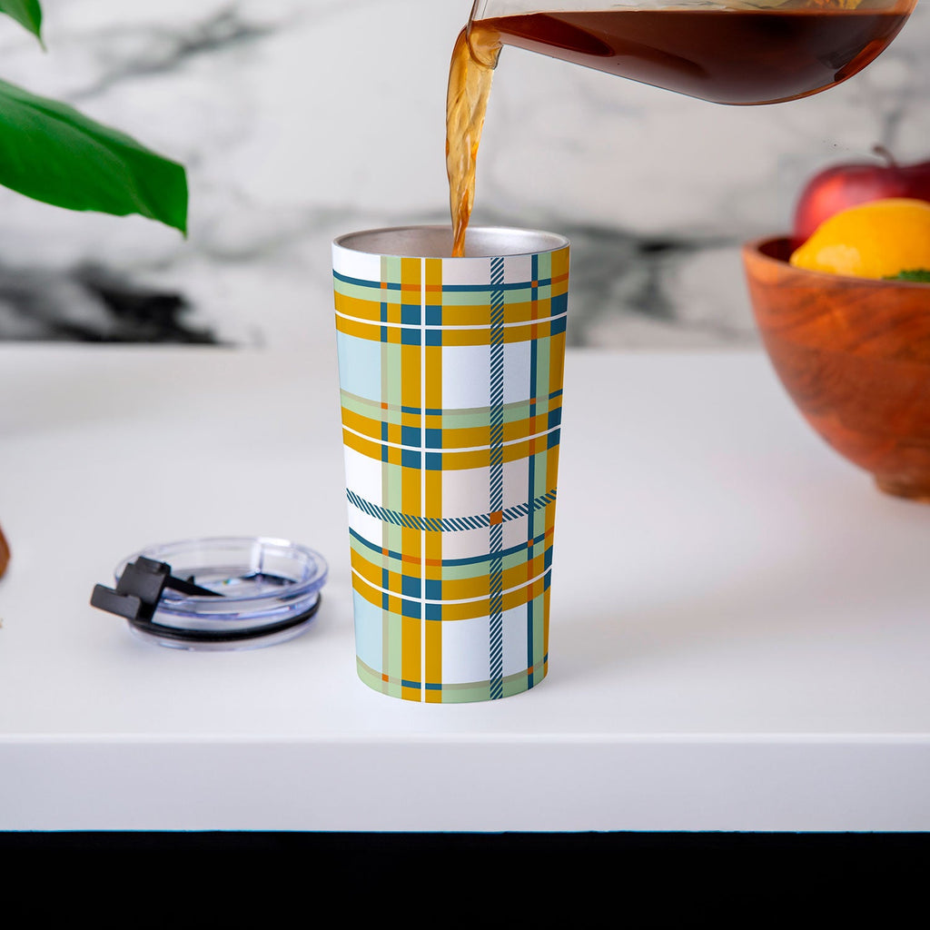Marta Barragan Camarasa Warm Plaid Fusion Travel Mug