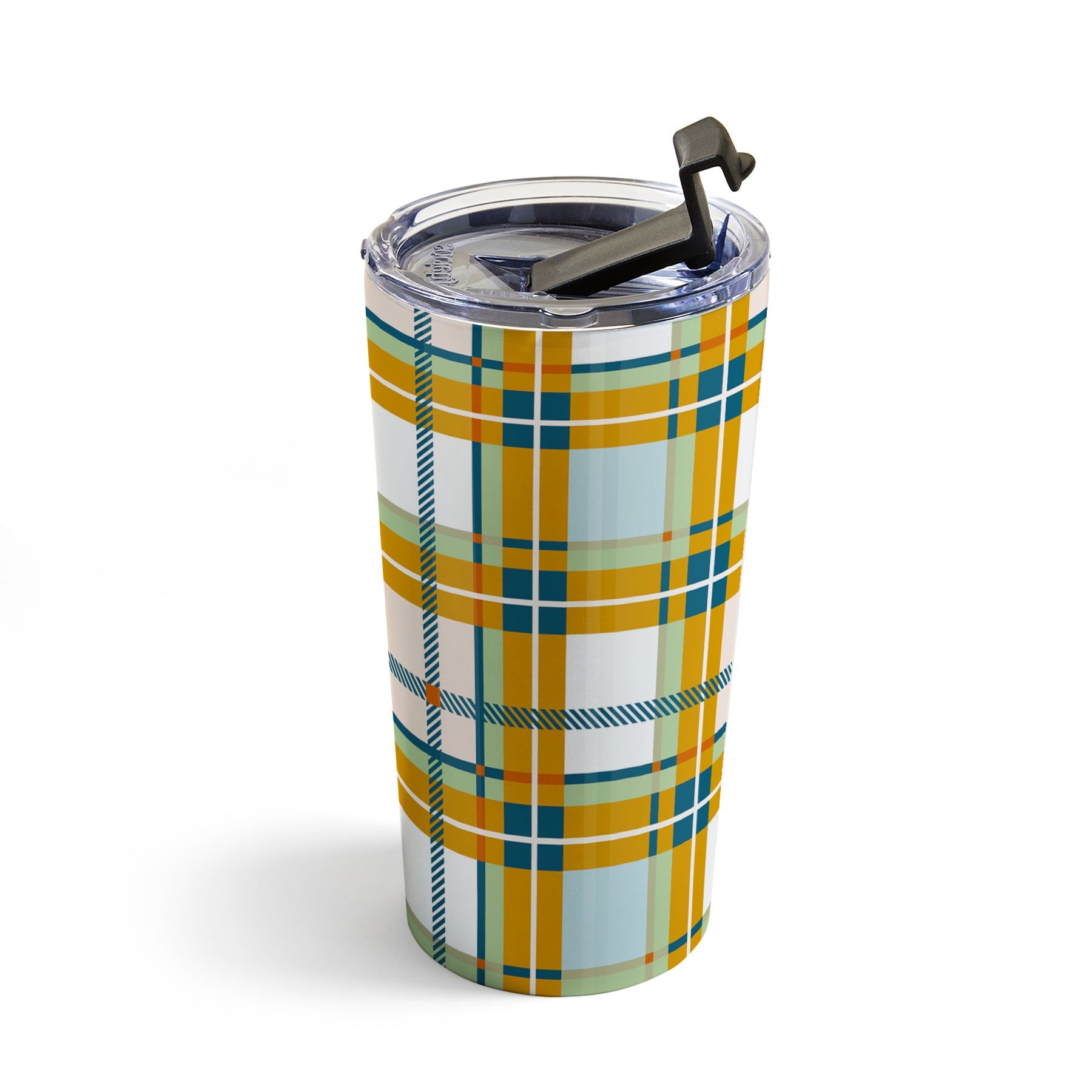 Marta Barragan Camarasa Warm Plaid Fusion Travel Mug