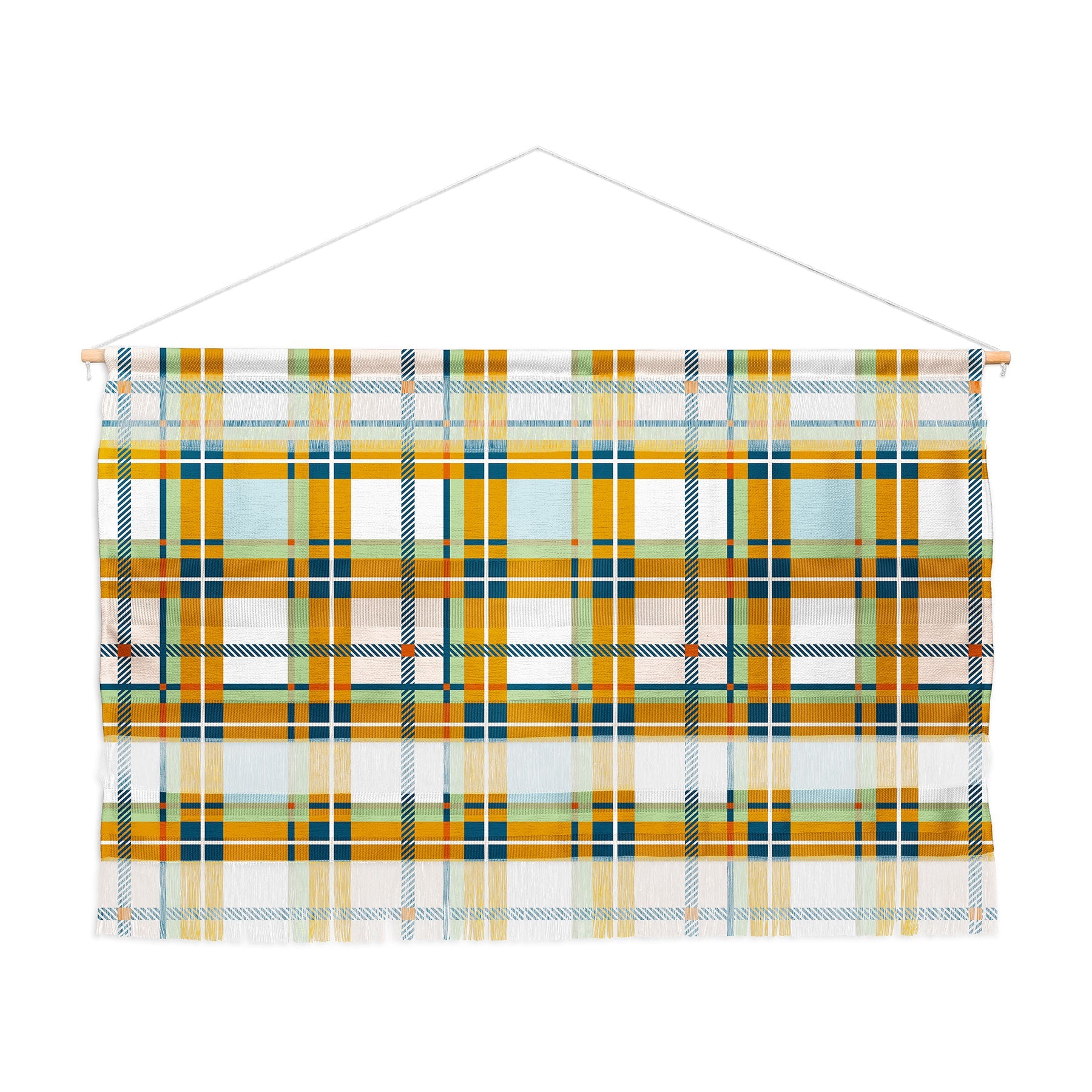 Marta Barragan Camarasa Warm Plaid Fusion Wall Hanging Landscape