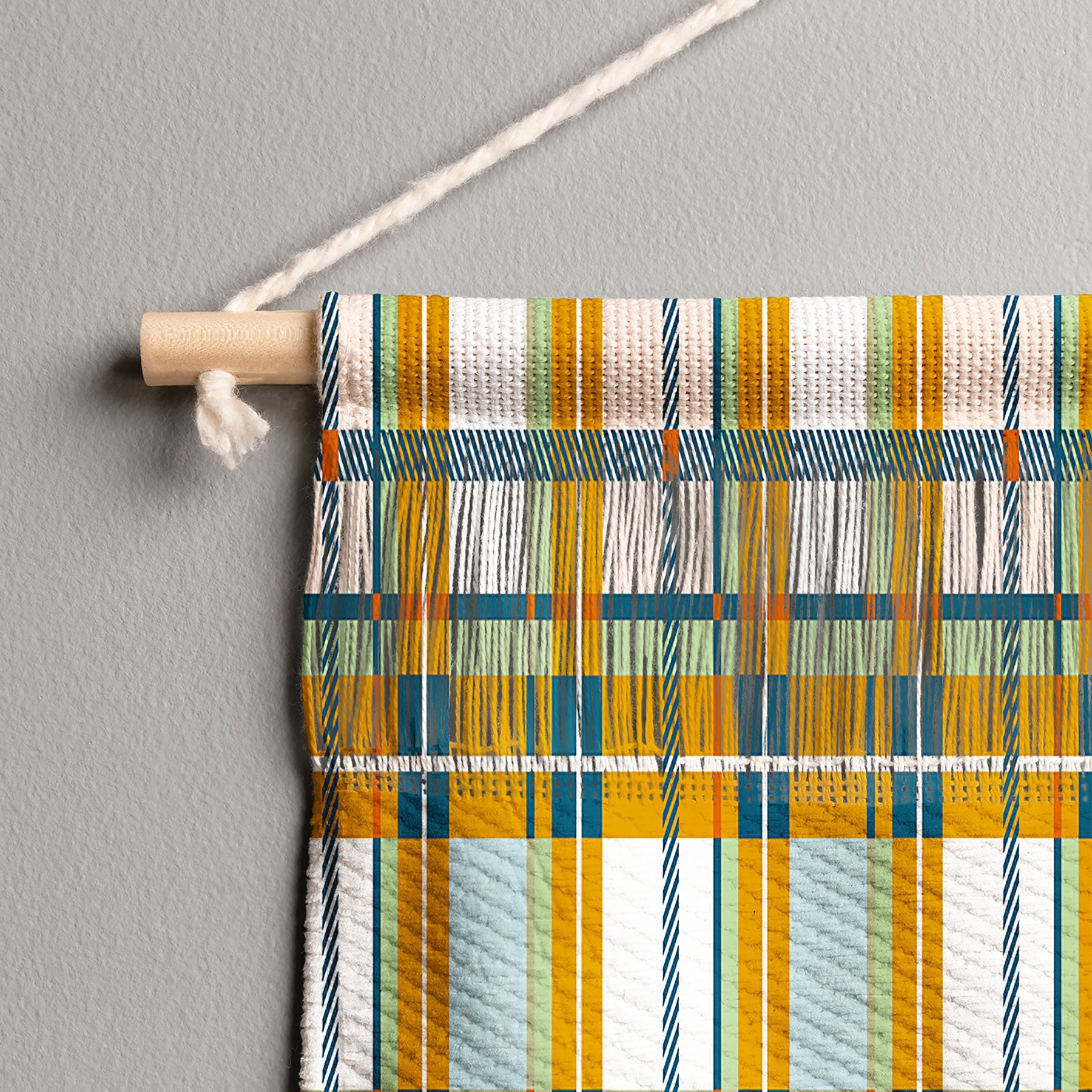 Marta Barragan Camarasa Warm Plaid Fusion Wall Hanging Landscape