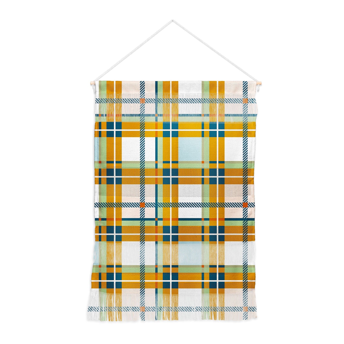Marta Barragan Camarasa Warm Plaid Fusion Wall Hanging Portrait