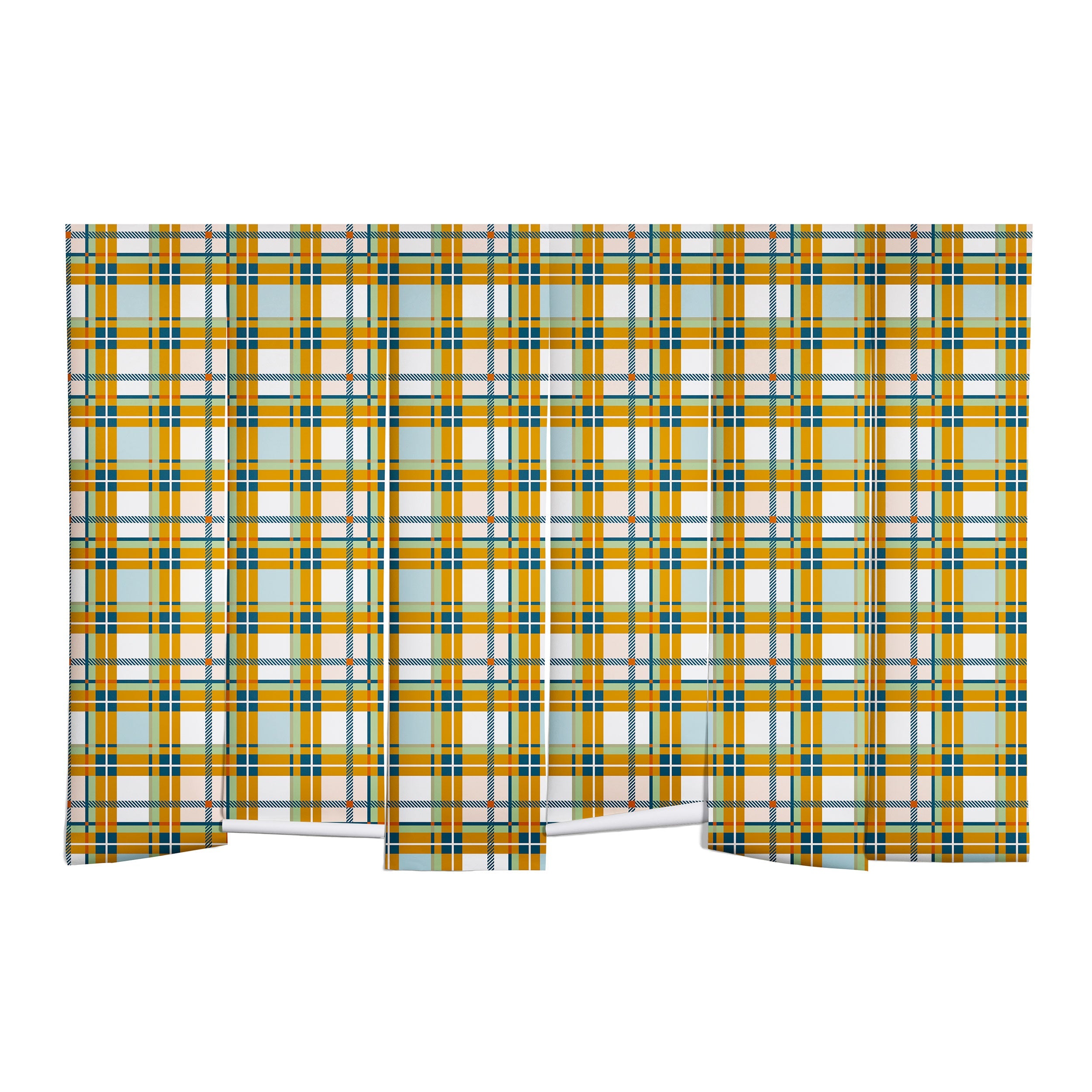 Marta Barragan Camarasa Warm Plaid Fusion Wall Mural