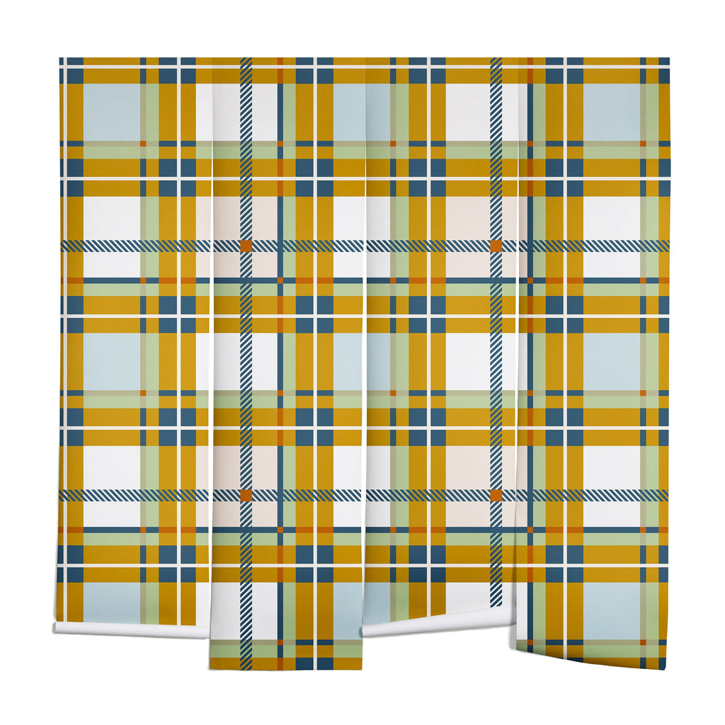 Marta Barragan Camarasa Warm Plaid Fusion Wall Mural