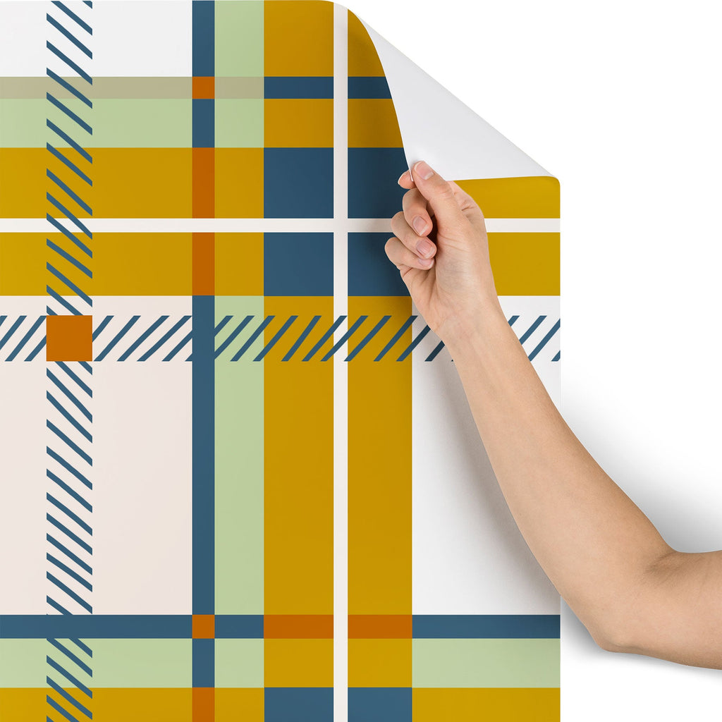Marta Barragan Camarasa Warm Plaid Fusion Wallpaper