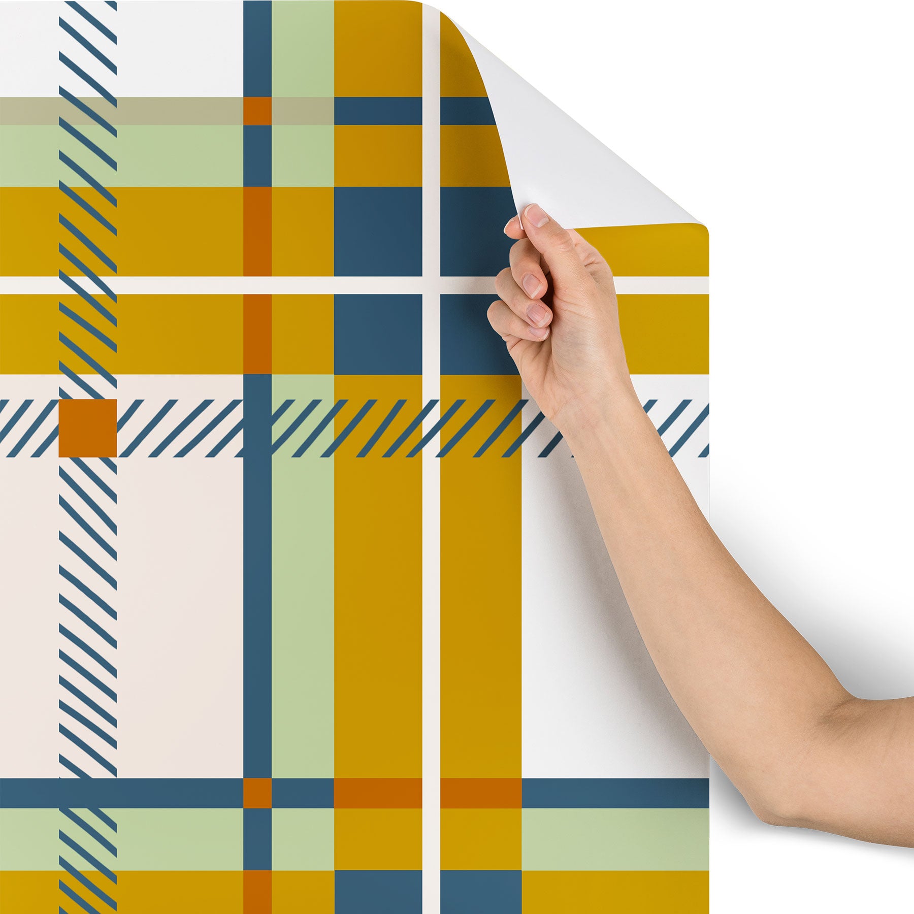Marta Barragan Camarasa Warm Plaid Fusion Wallpaper