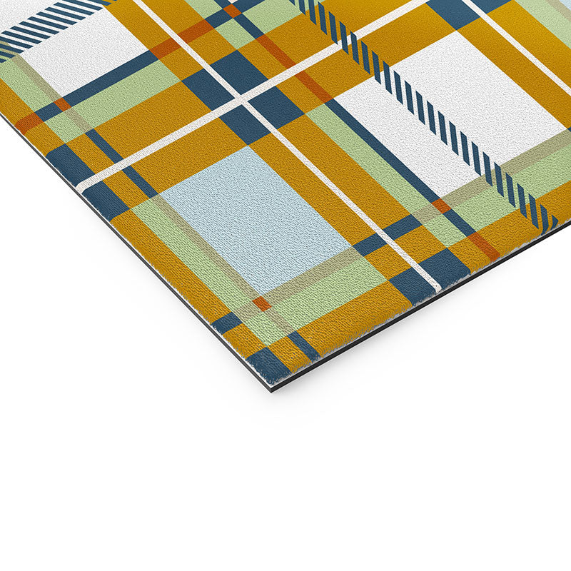 Marta Barragan Camarasa Warm Plaid Fusion Welcome Mat