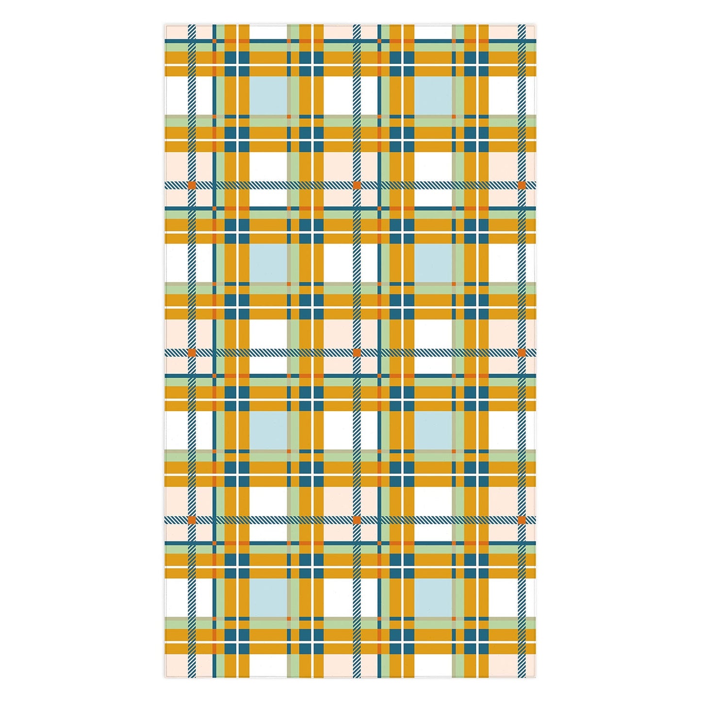 Marta Barragan Camarasa Warm Plaid Fusion Tablecloth