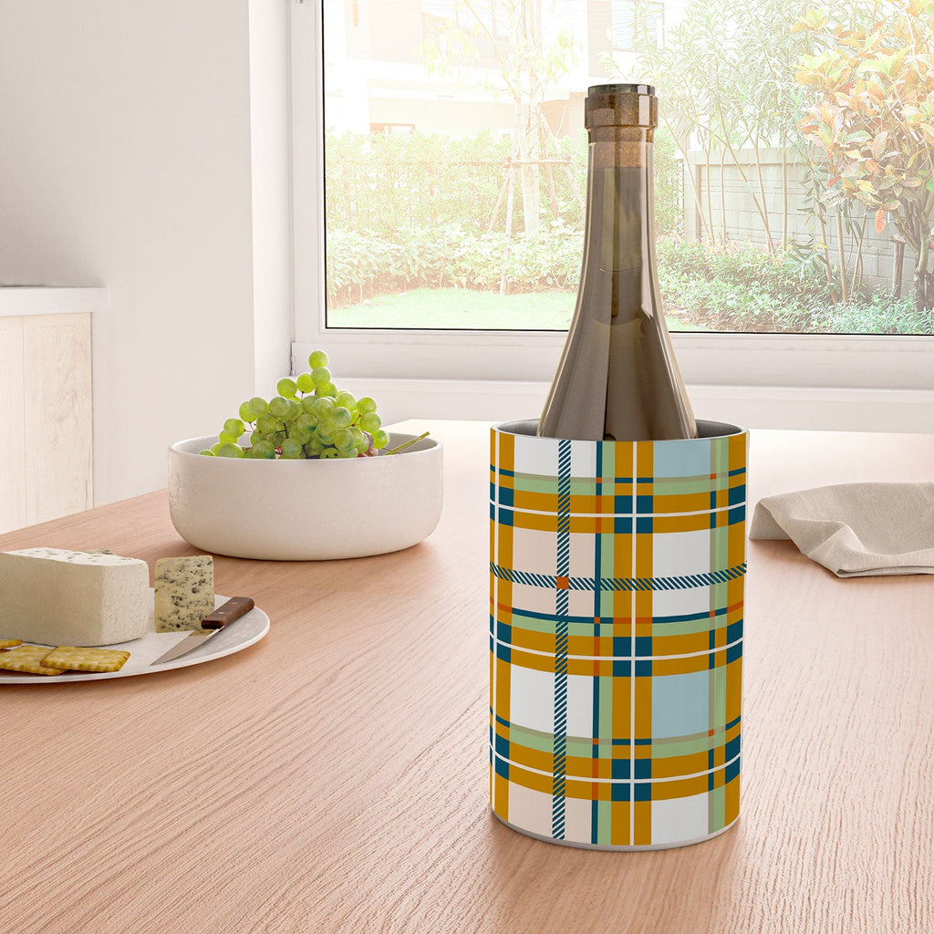 Marta Barragan Camarasa Warm Plaid Fusion Wine Chiller