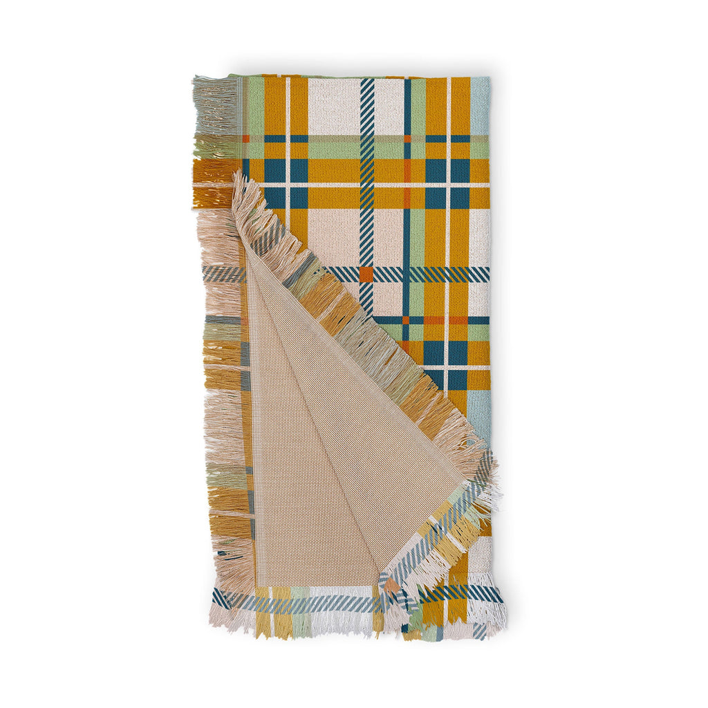 Marta Barragan Camarasa Warm Plaid Fusion Throw Blanket