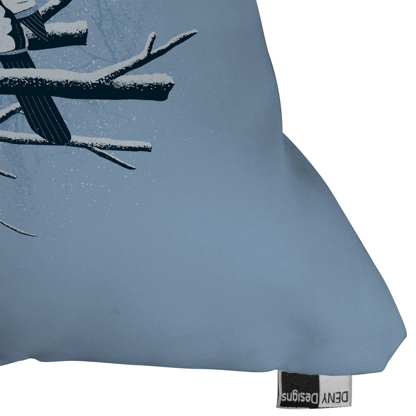 Matt Leyen North For The Winter Blue Outdoor Throw Pillow