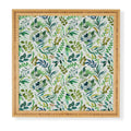 Ninola Design Botanic Retreat Loose Botanical Leaves Watercolor Green Framed Wall Art