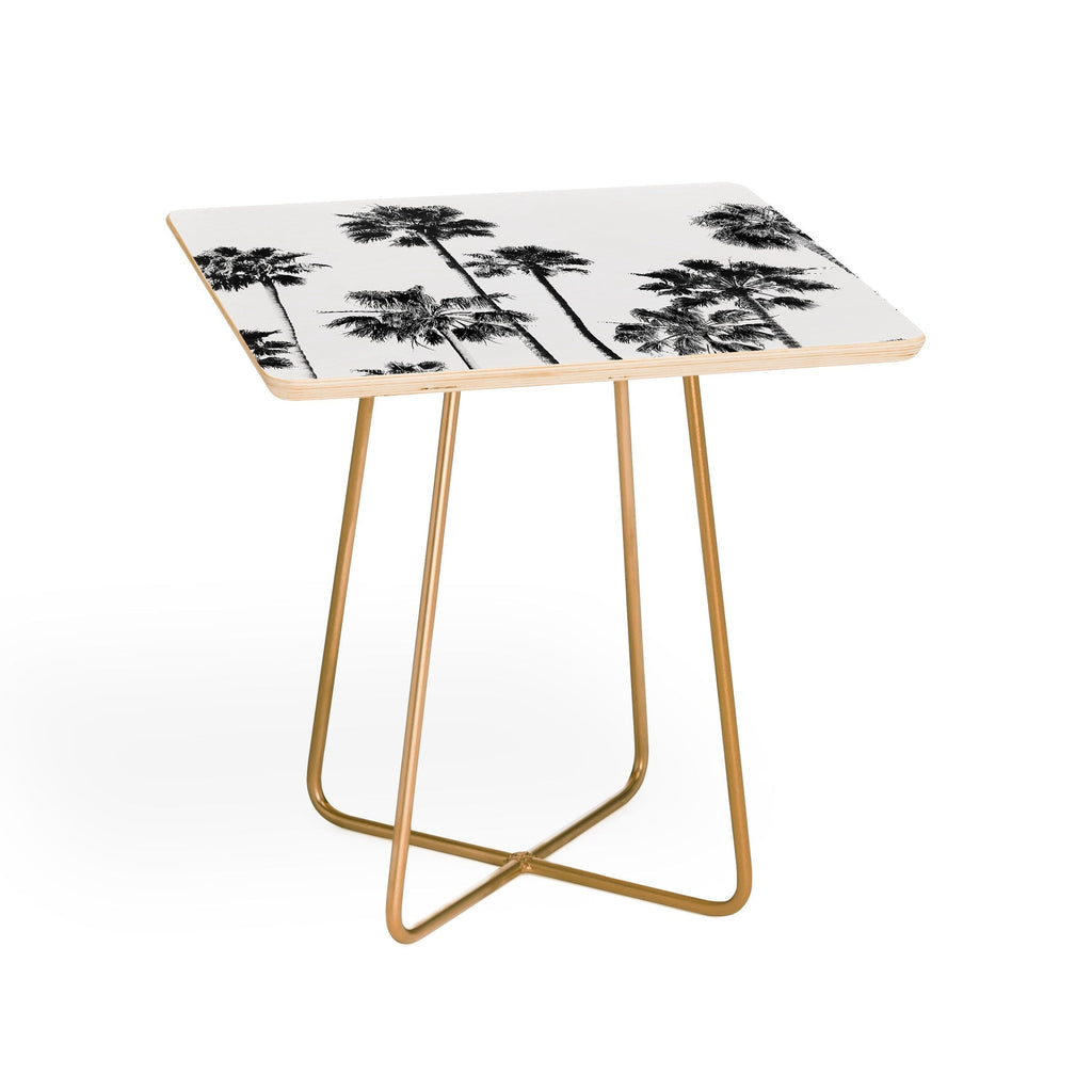 Gal Design Black And White Palms Side Table