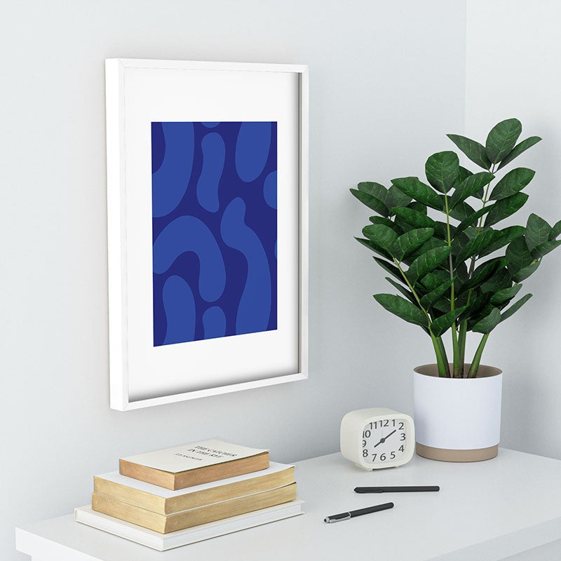 Camilla Foss Blue Pebble Recessed Framing Rectangle