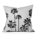 Gal Design Black And White Palms Throw Pillow