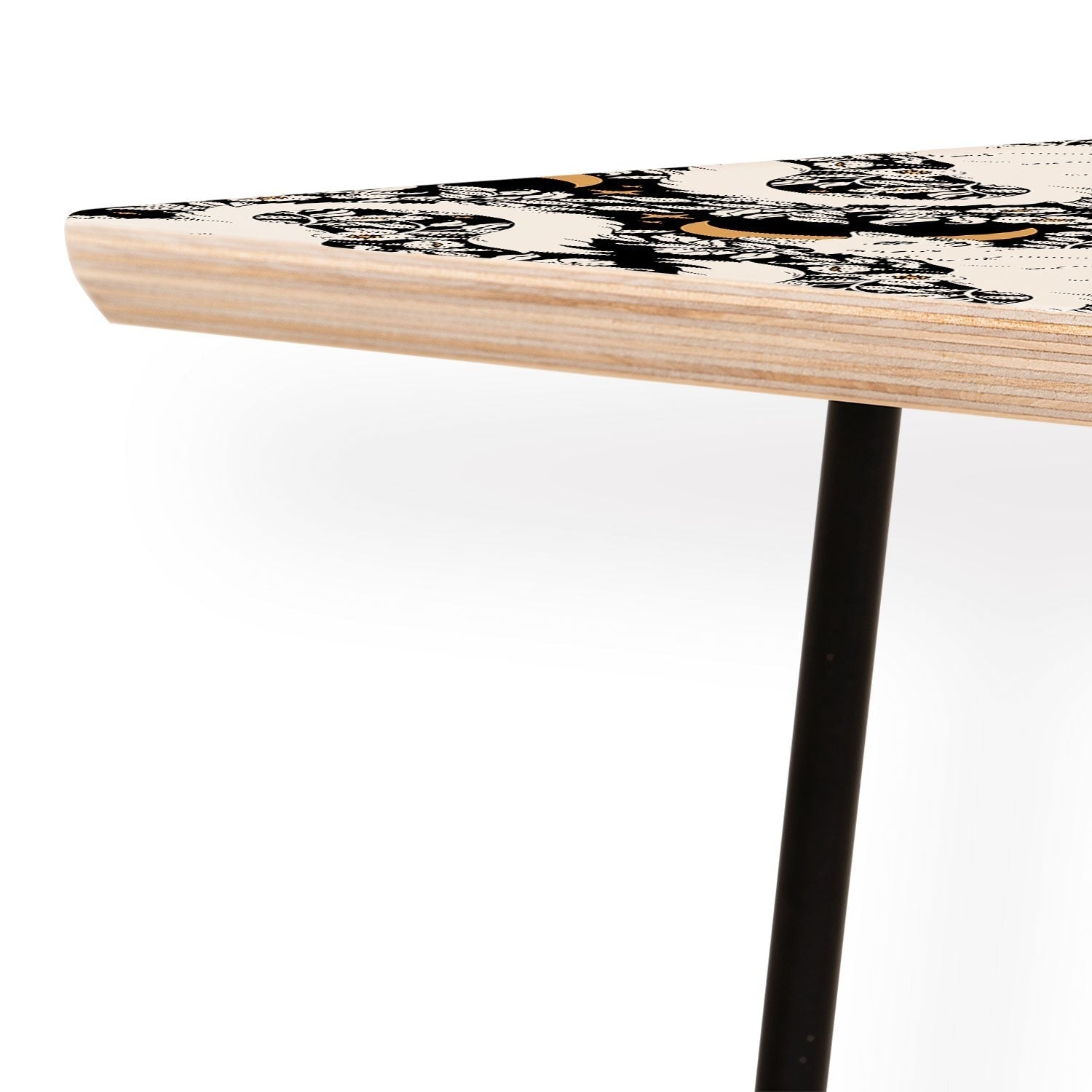 Avenie Celestial Cats Gold Coffee Table