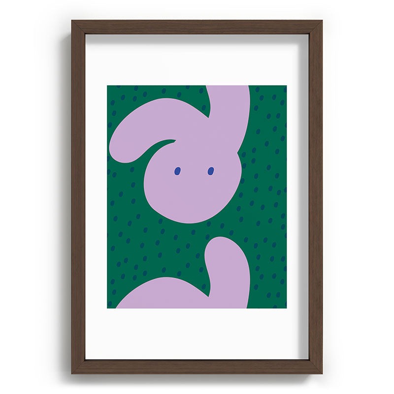 Camilla Foss Pebbles and Rabbit Recessed Framing Rectangle