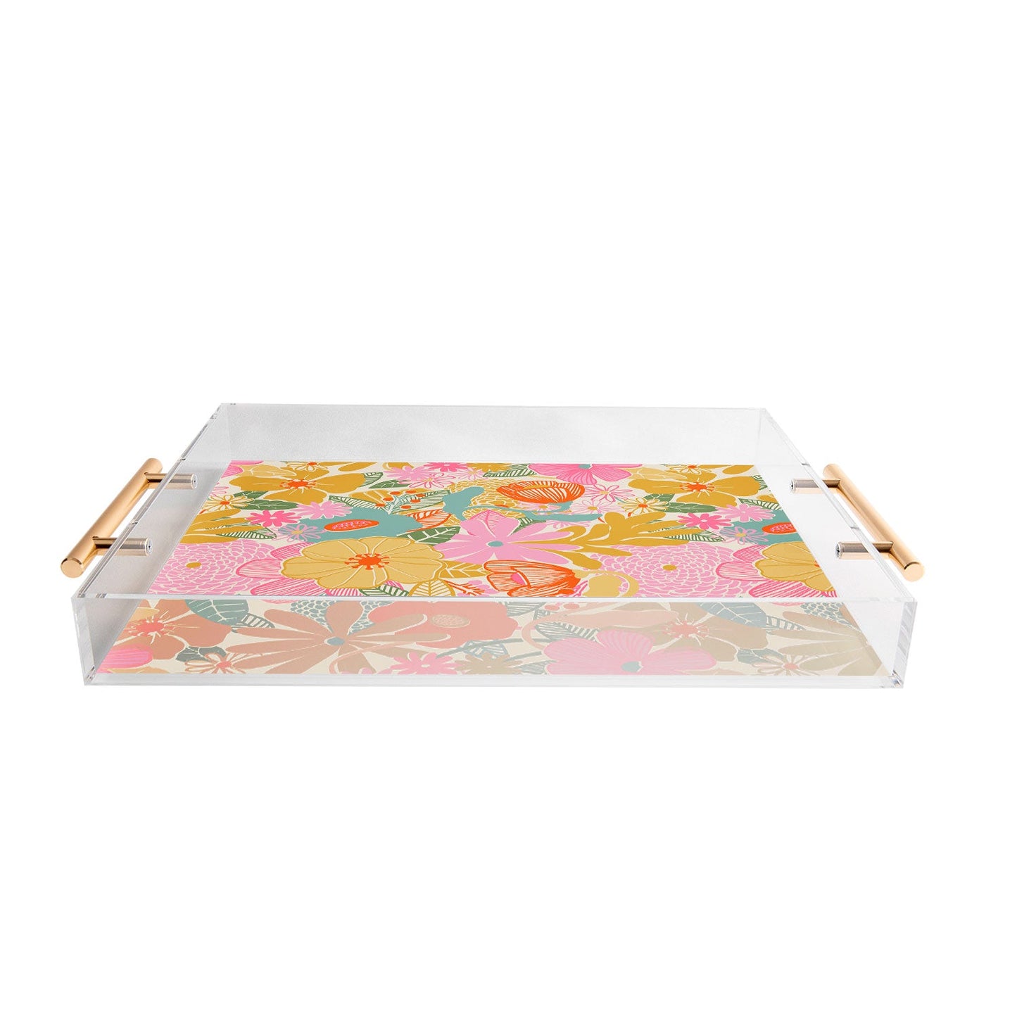 Megan Galante 60s Retro Floral Acrylic Tray