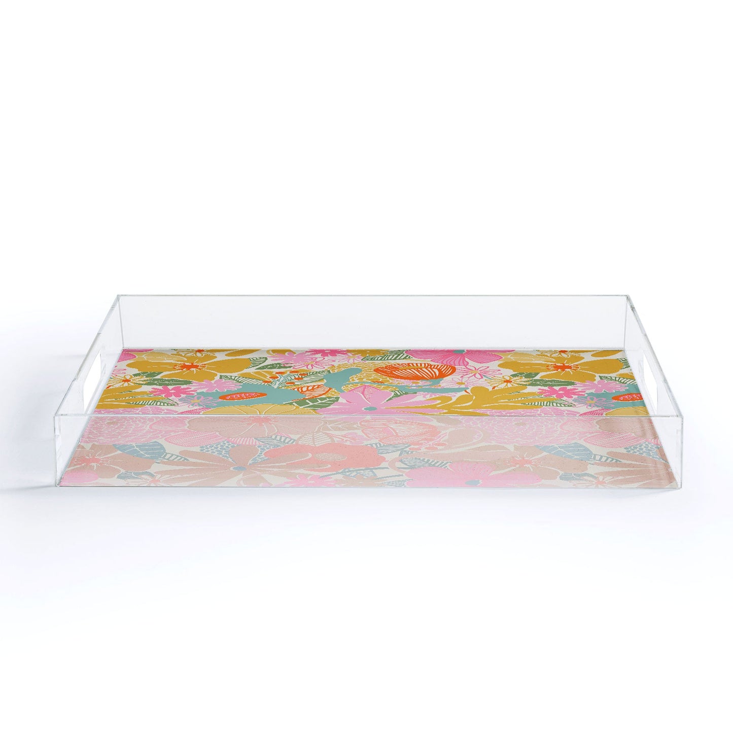Megan Galante 60s Retro Floral Acrylic Tray