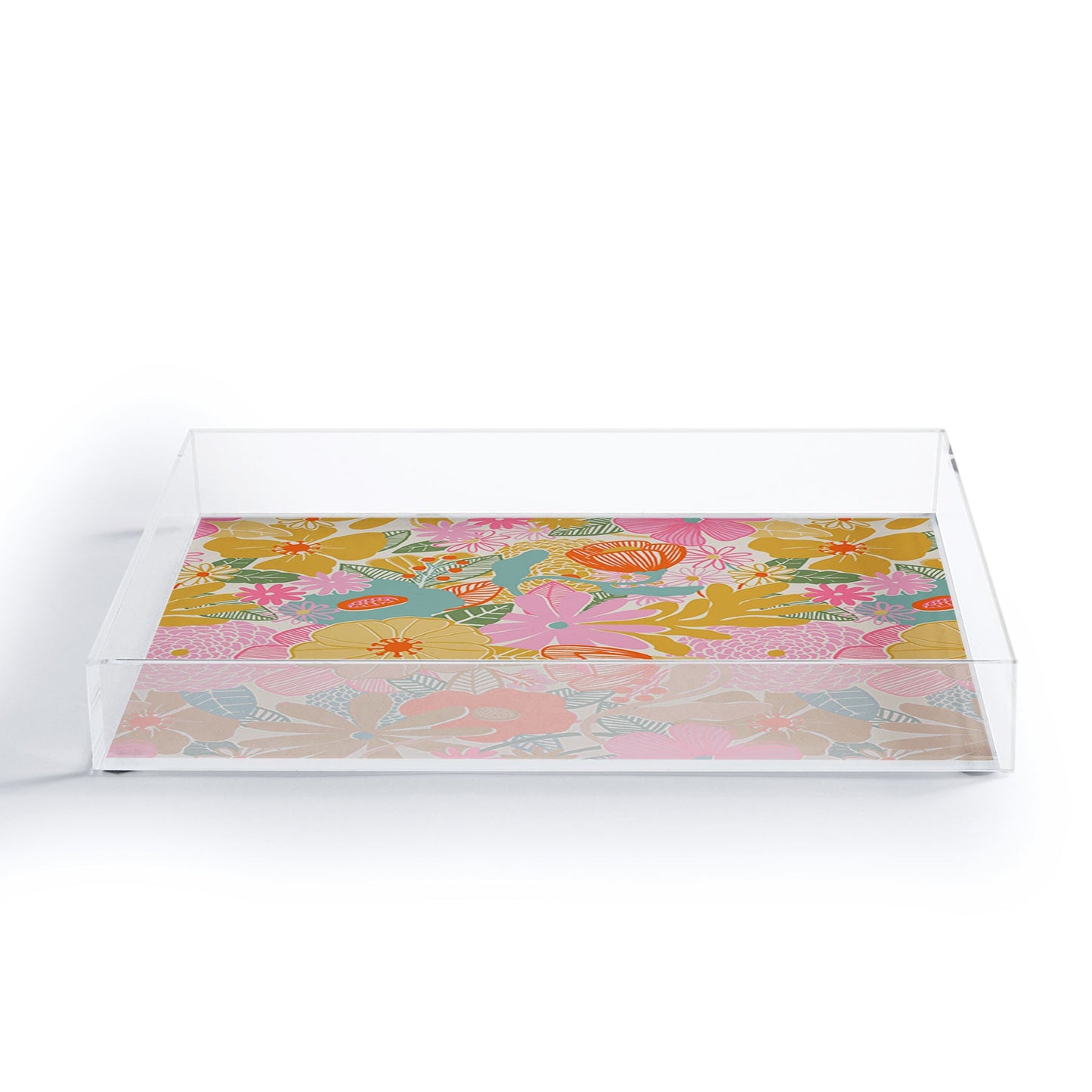 Megan Galante 60s Retro Floral Acrylic Tray