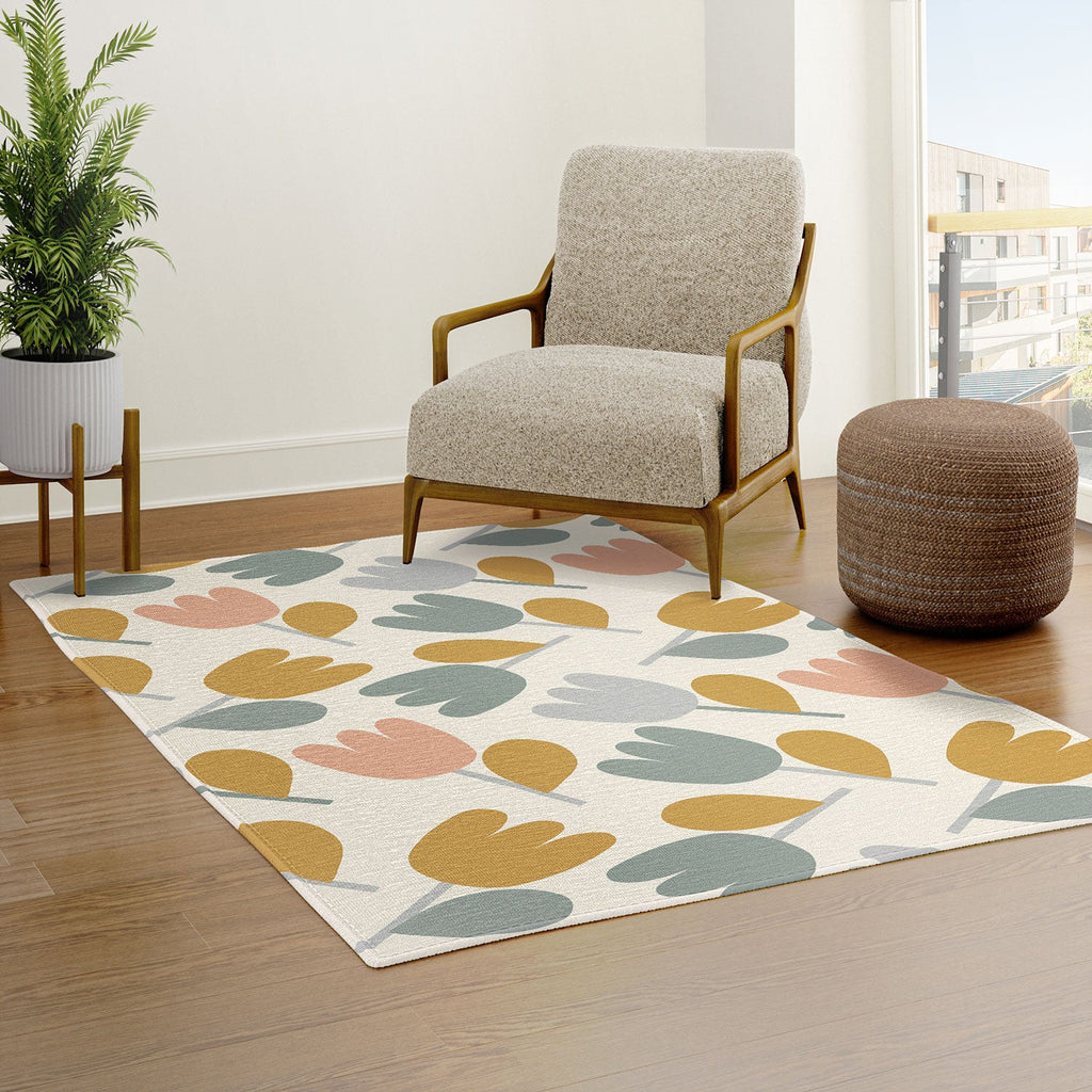Menina Lisboa Pastel Spring Tulips Area Rug